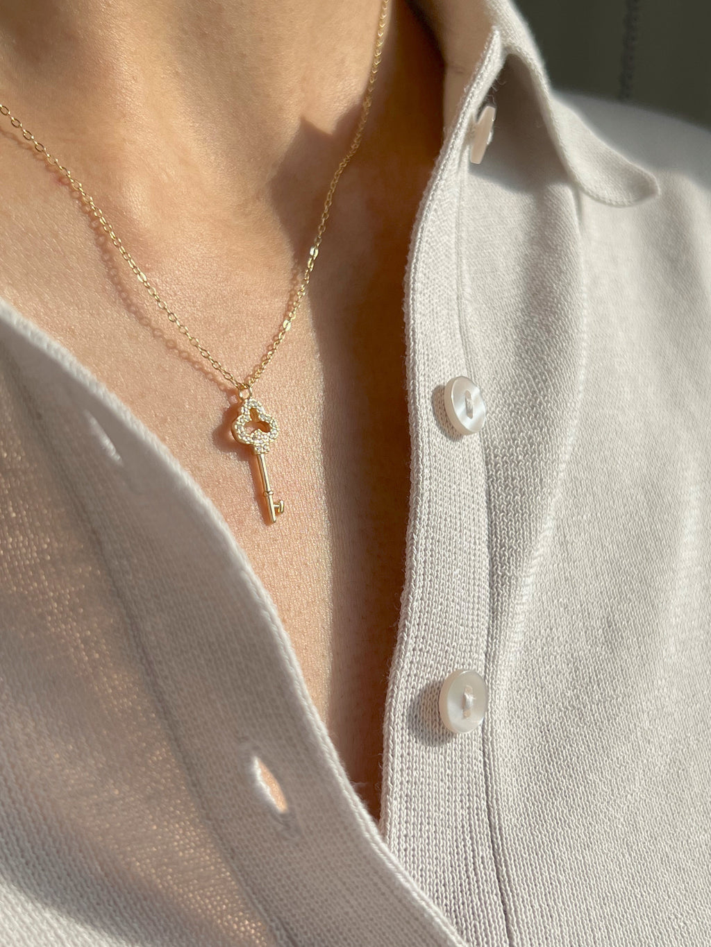 Diamond Key Necklace