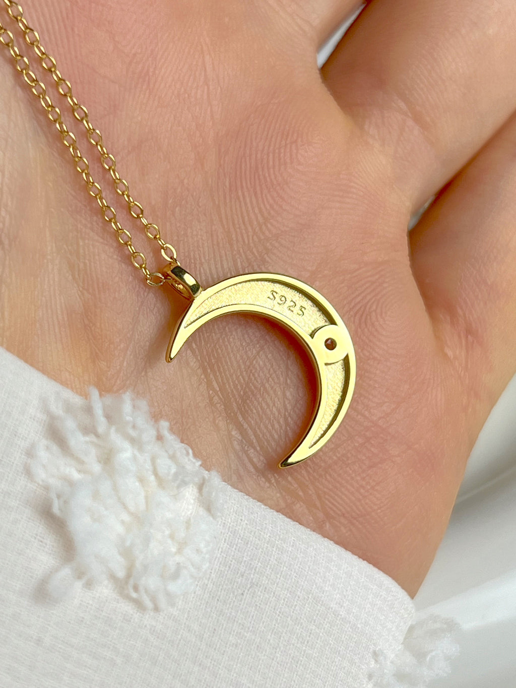 Diamond Crescent Necklace